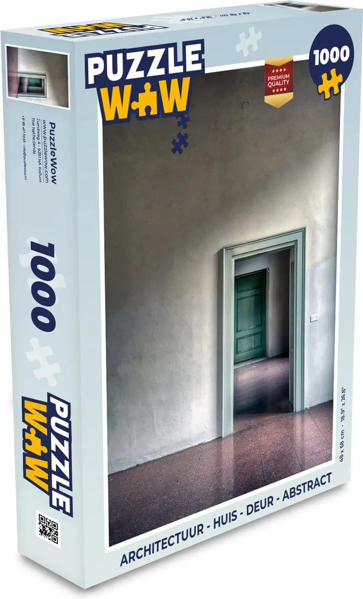 PuzzleWow Architectuur Deur Legpuzzel 1000 Stuks - Multicolor