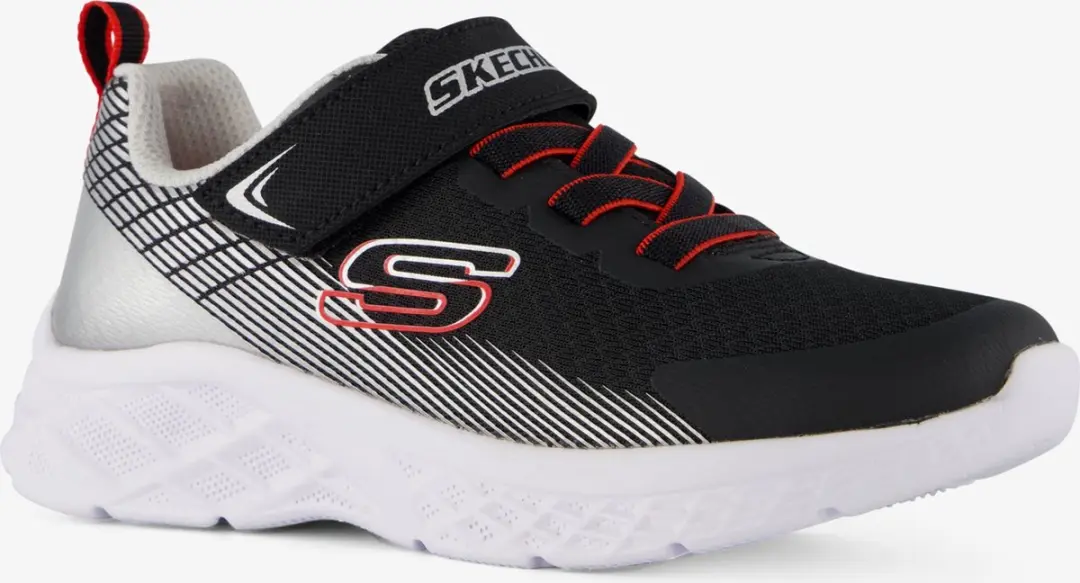 Skechers Microspec II kinder sneakers zwart/wit