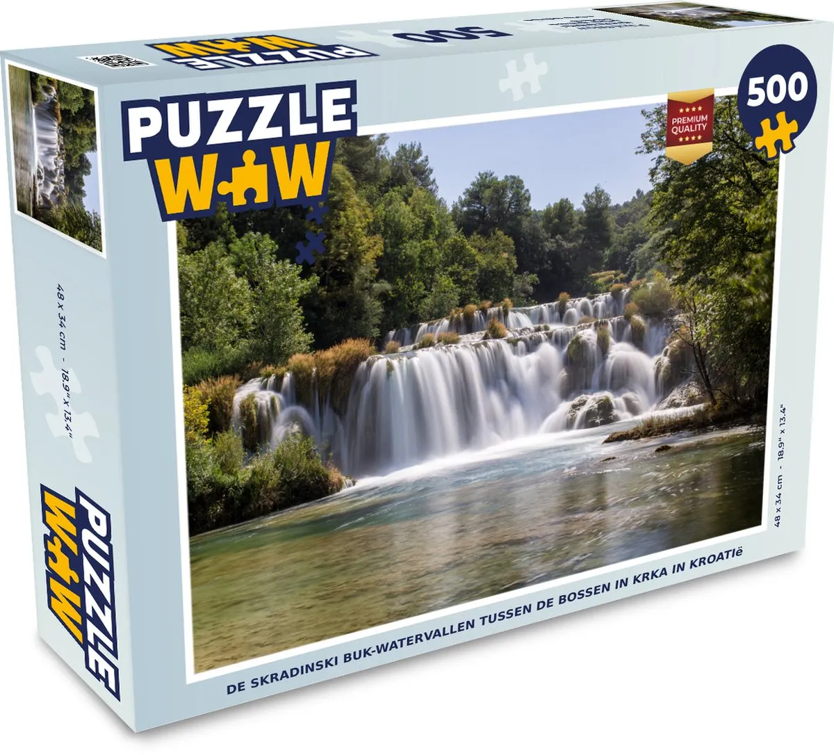 PuzzleWow Legpuzzel Skradinski Buk Krka 500 Stuks - Multicolor