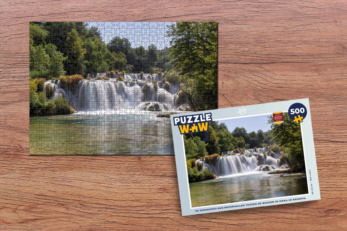 PuzzleWow Legpuzzel Skradinski Buk Krka 500 Stuks - Multicolor