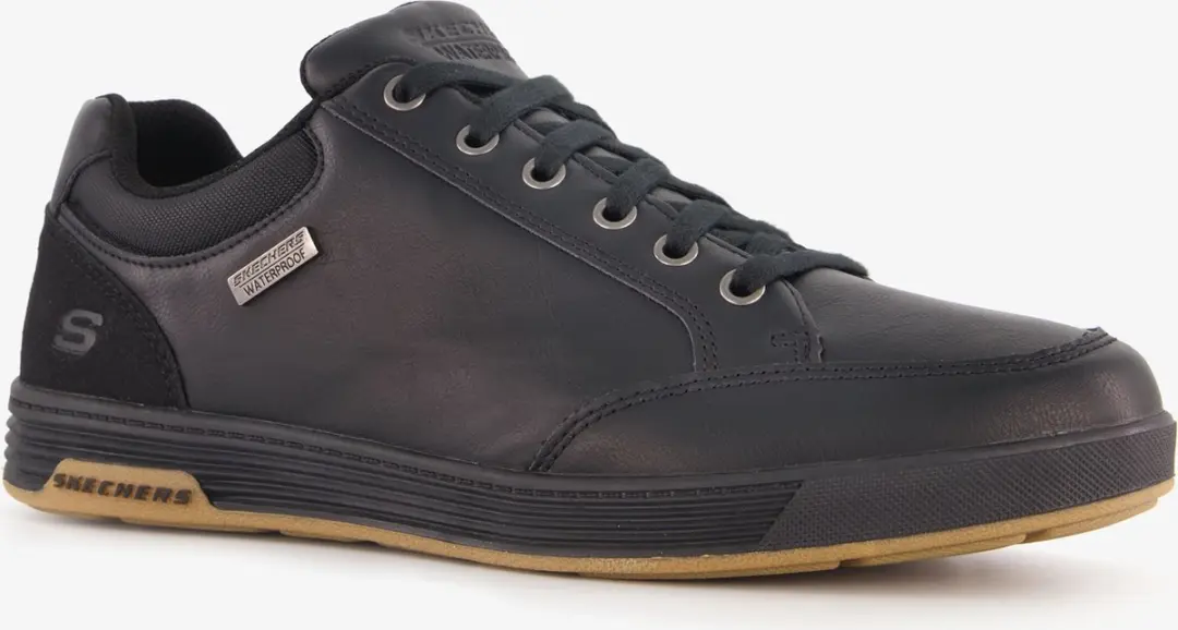 Skechers Cavell Sparkman leren sneakers zwart