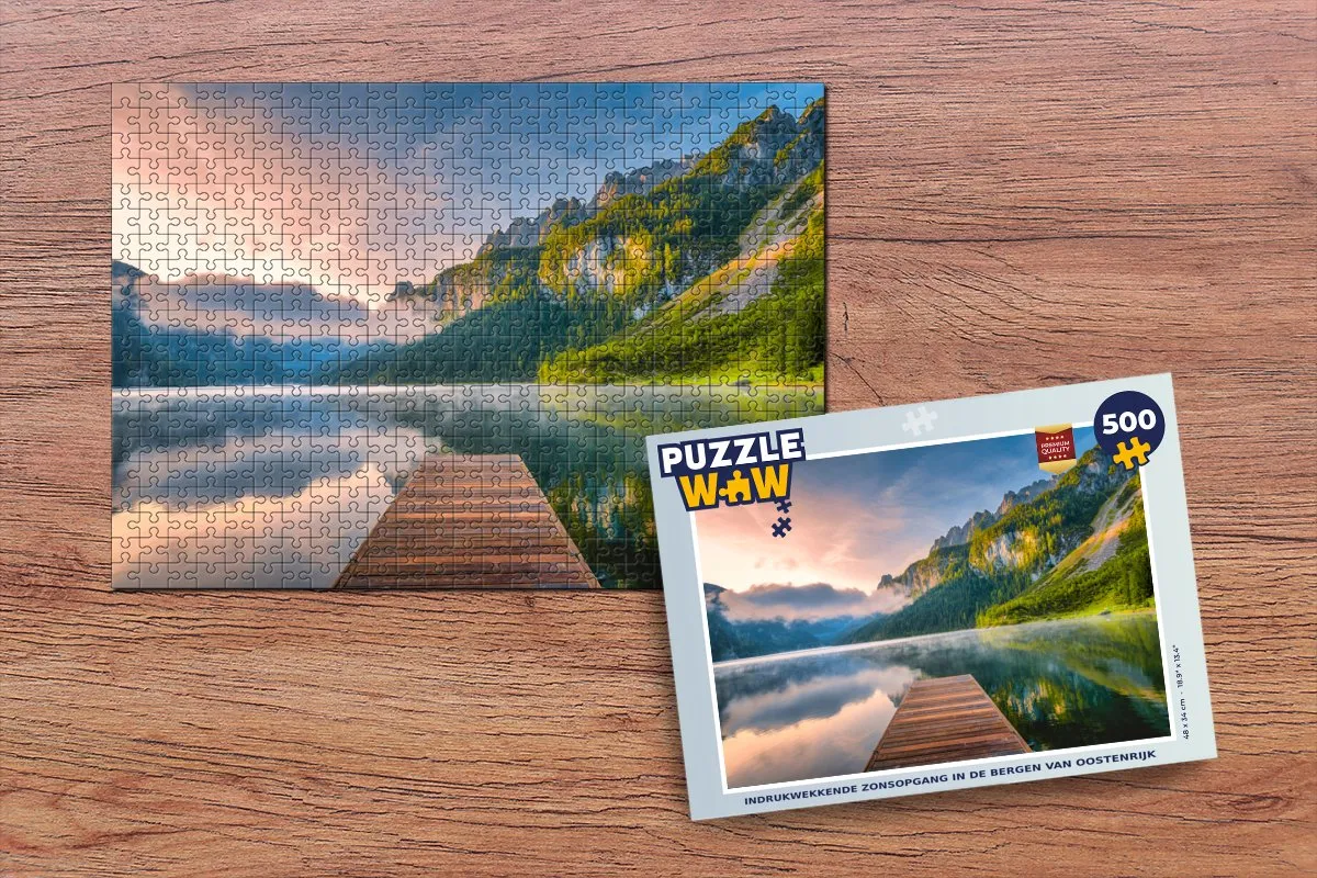 PuzzleWow Legpuzzel Oostenrijkse Zonsopgang 500 Stuks - Multicolor