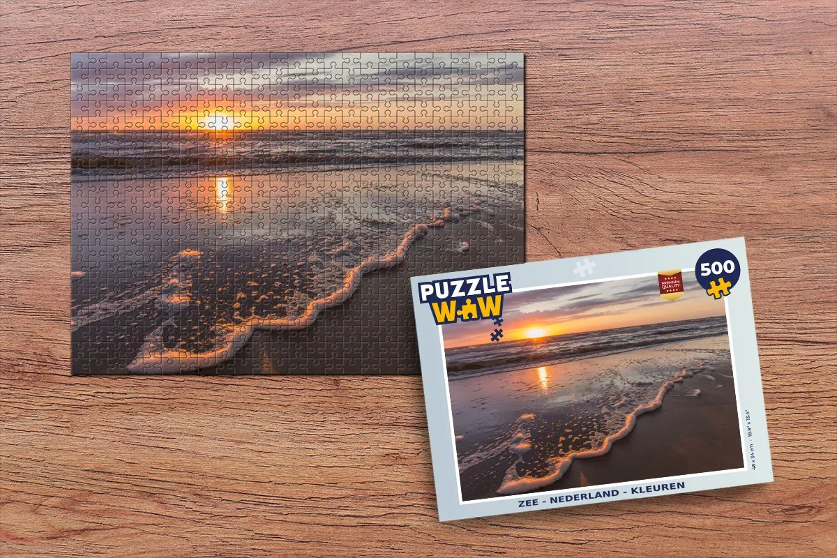 PuzzleWow Zee Nederland Legpuzzel 500 Stuks - Multicolor