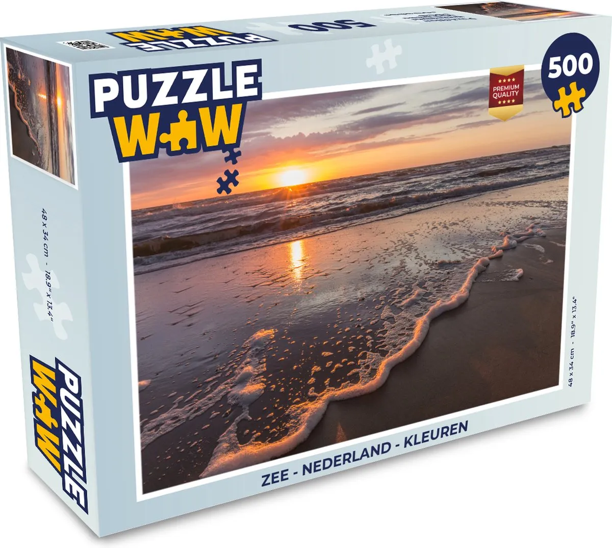 PuzzleWow Zee Nederland Legpuzzel 500 Stuks - Multicolor