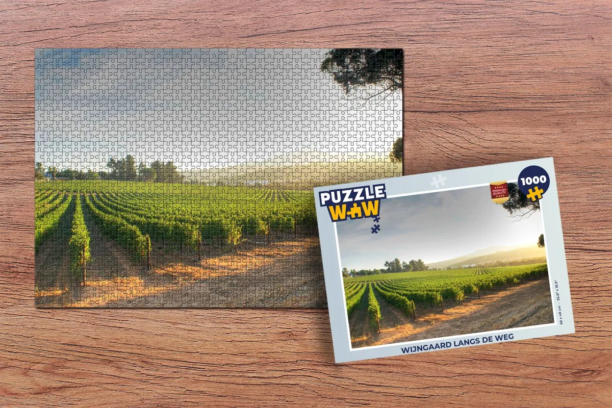 PuzzleWow Wijngaard langs de weg Legpuzzel 1000 Stuks - Multicolor