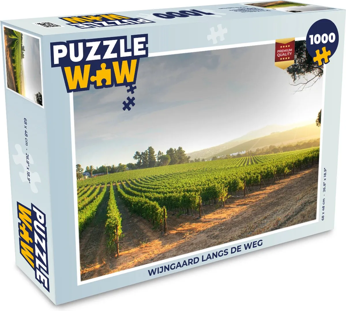 PuzzleWow Wijngaard langs de weg Legpuzzel 1000 Stuks - Multicolor