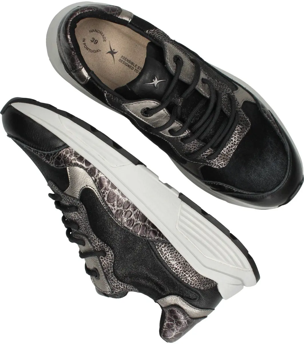 Xsensible Rainbow Stretchwalker GX Sneakers - Dames 36 - Zwart