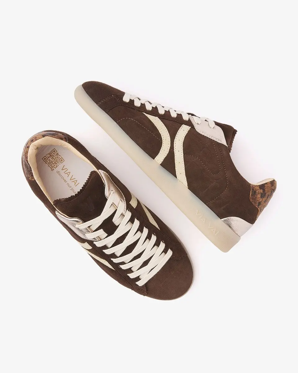 VIA VAI Nilla Khloe Sneakers Dames - Bruin - Maat 41 - afbeelding 3 van 6