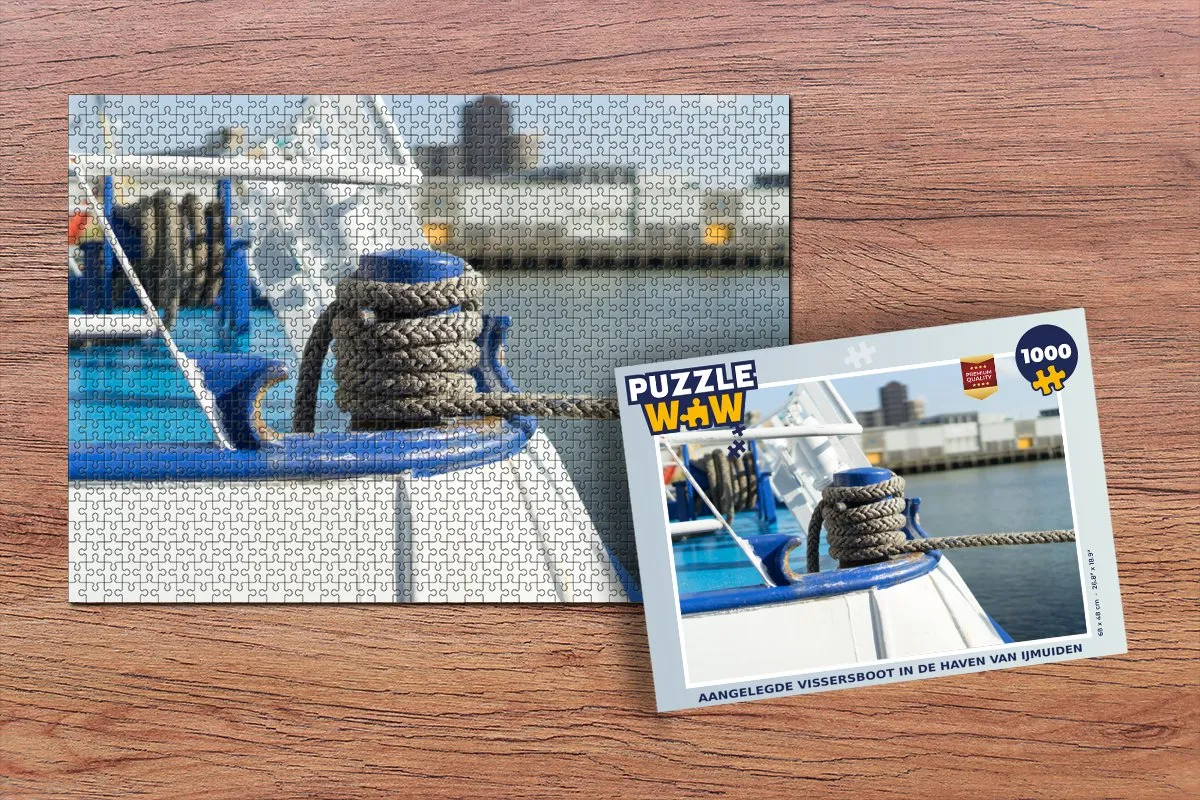 PuzzleWow Legpuzzel IJmuiden Vissersboot 1000 Stuks - Multicolor