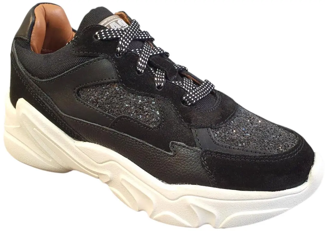Braqeez 425960-489 Meisjes Lage Sneakers - Zwart - 38 - afbeelding 3 van 6