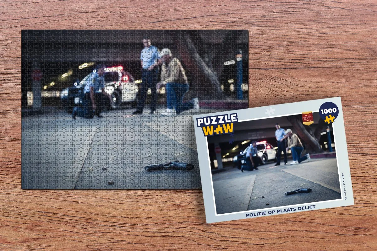 PuzzleWow Politie op Plaats Delict Legpuzzel 1000 Stuks - Multicolor