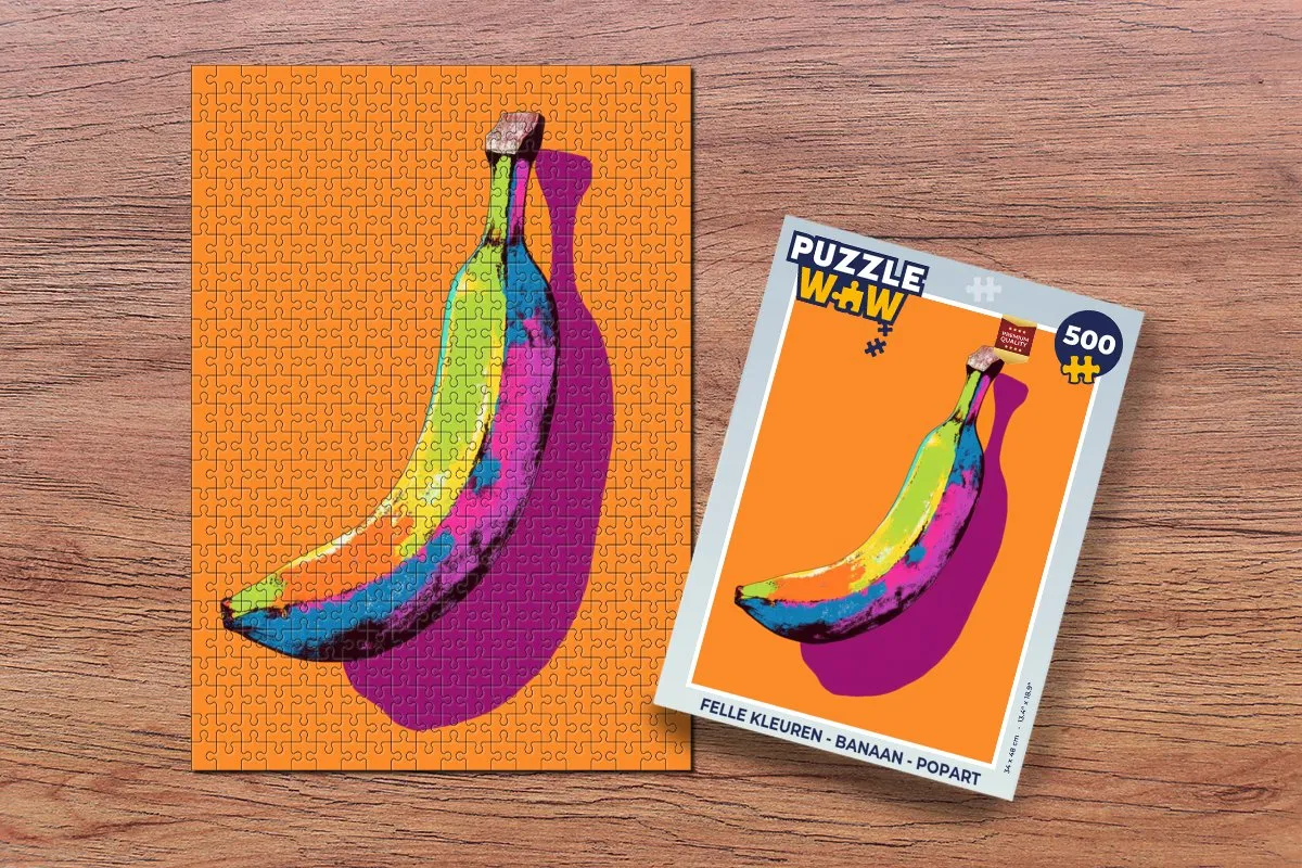 PuzzleWow Legpuzzel 500 Stuks - Banaan Popart - MPN 8721406858133