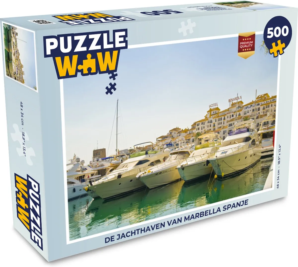 PuzzleWow De Jachthaven van Marbella Legpuzzel 500 Stuks