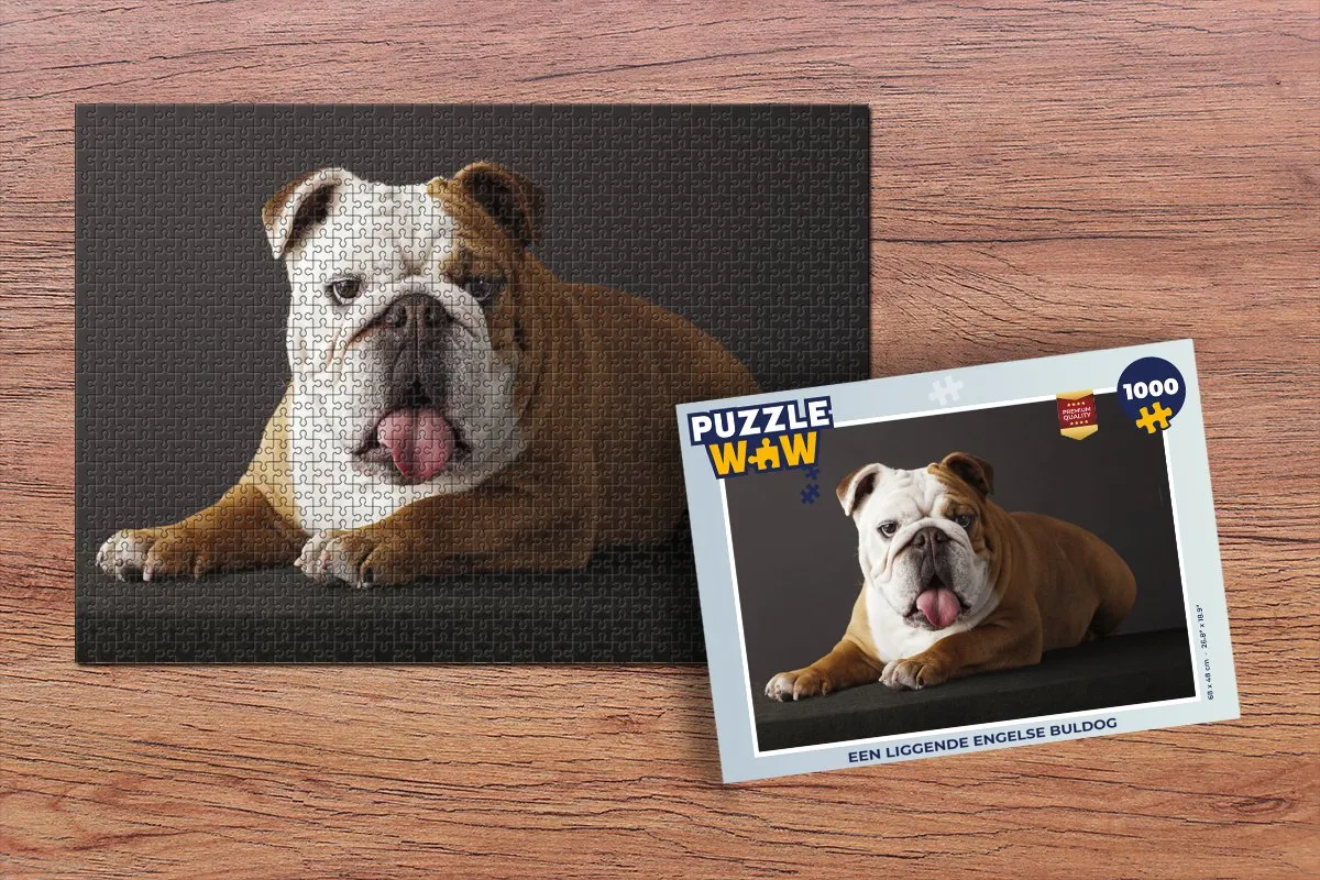 PuzzleWow Bulldog Legpuzzel 1000 Stuks - Multicolor