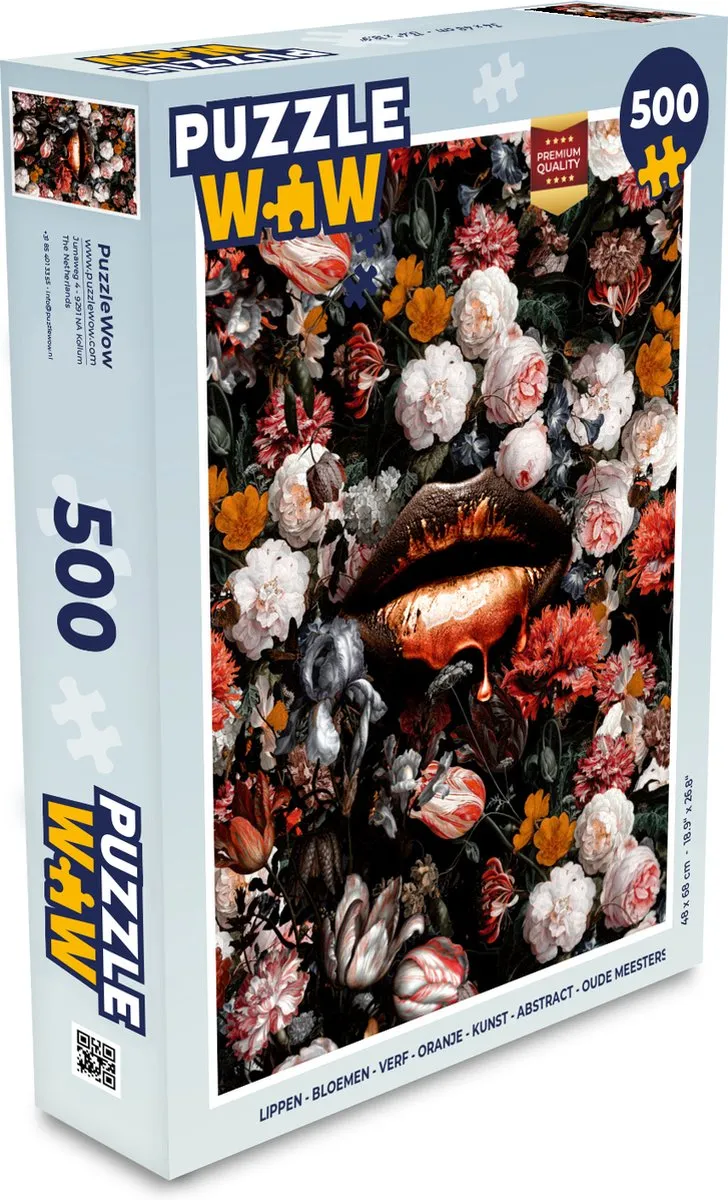 PuzzleWow Bloemenverf Legpuzzel 500 Stuks - Multicolor