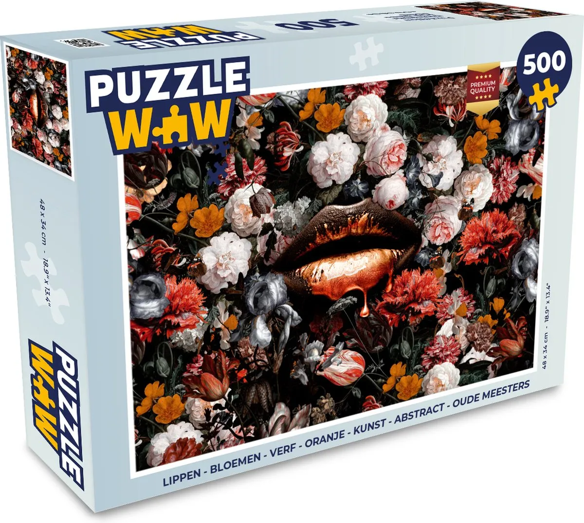 PuzzleWow Bloemenverf Legpuzzel 500 Stuks - Multicolor