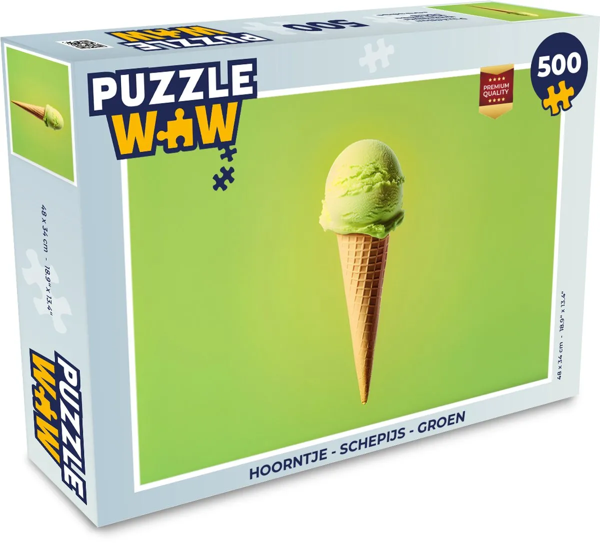 PuzzleWow Hoorntje Schepijs Puzzel 500 Stuks - Groen