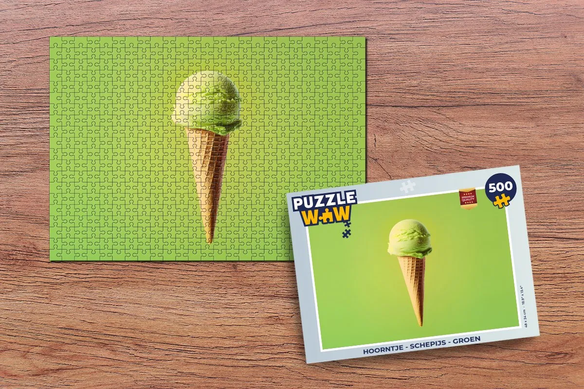 PuzzleWow Hoorntje Schepijs Puzzel 500 Stuks - Groen
