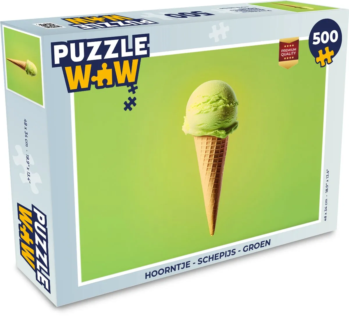PuzzleWow Hoorntje Schepijs Puzzel 500 Stuks - Groen