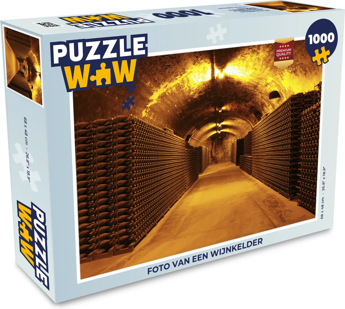 PuzzleWow Wijnkelder Legpuzzel 1000 Stuks - Multicolor