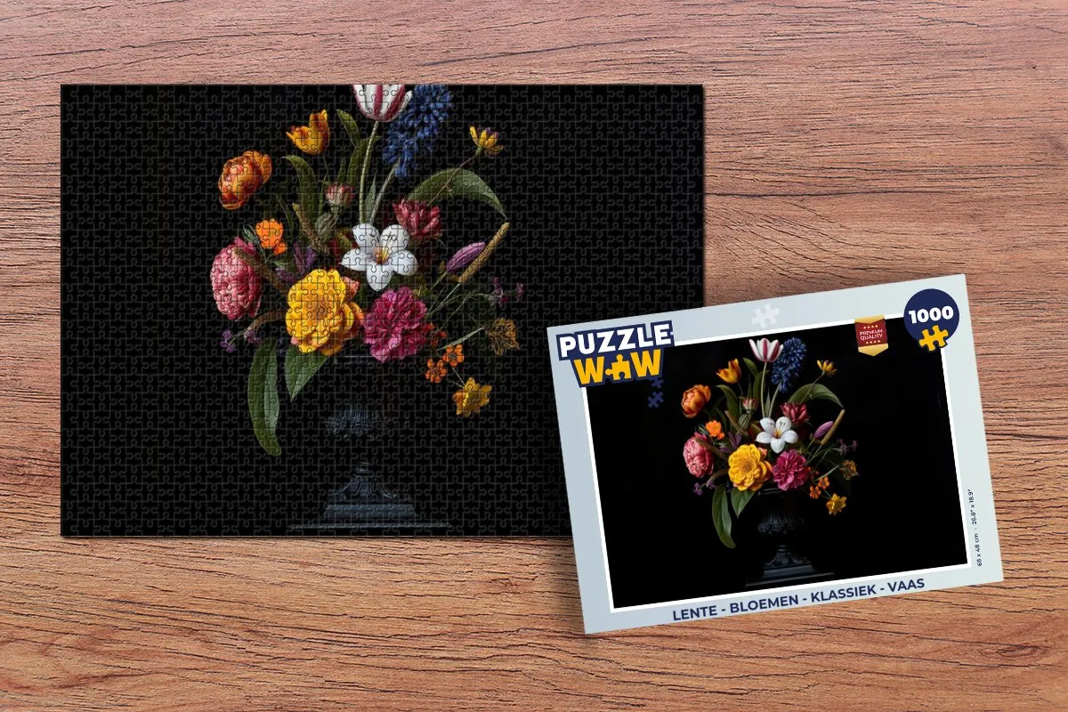PuzzleWow Lente Bloemen Legpuzzel 1000 Stuks - Boeket