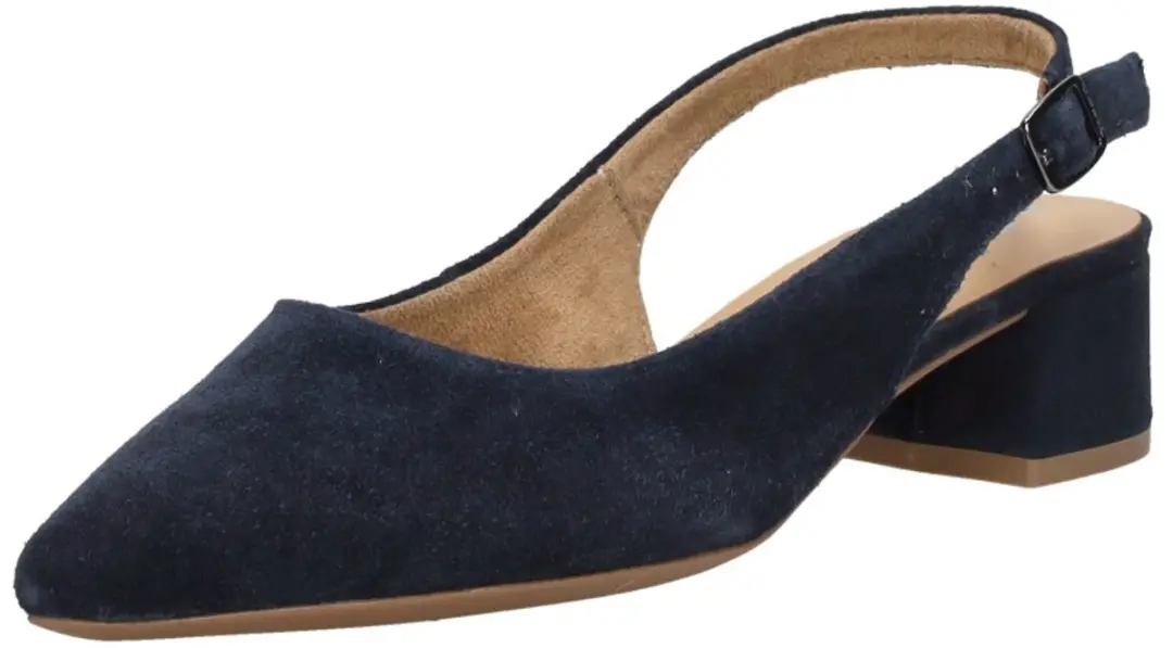 Tamaris Slingback Pumps Leer - Blauw - Maat 39 - afbeelding 3 van 6