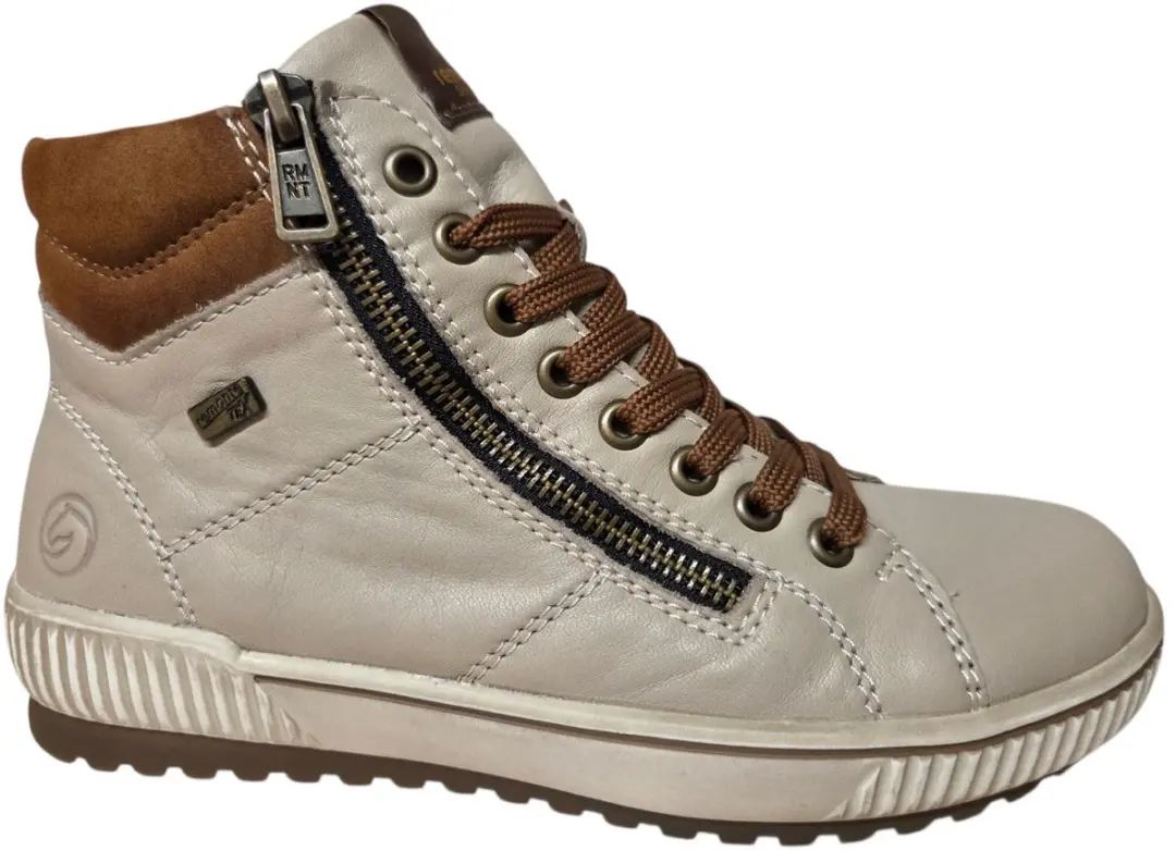 Remonte D0772-62 Veterschoenen Beige en Bruin Leer Dames