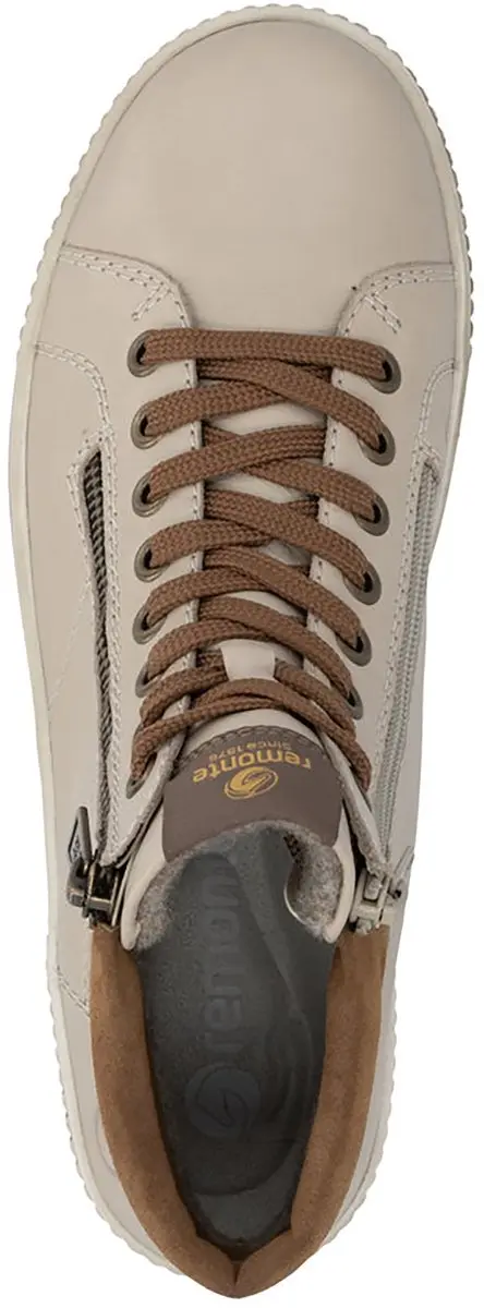 Remonte D0772-62 Veterschoenen Dames - Beige/Bruin Leer - 41 - afbeelding 6 van 6