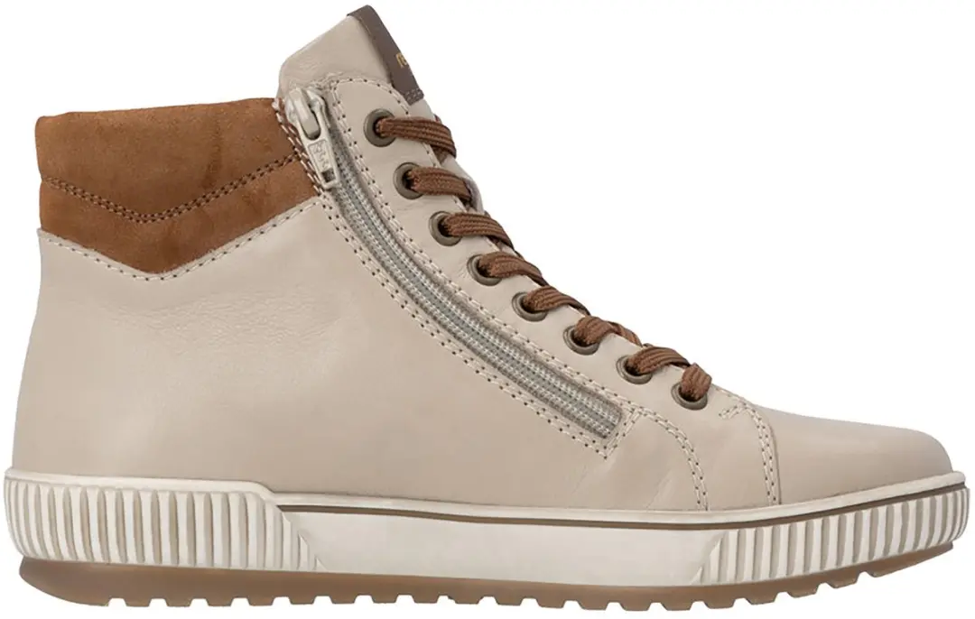 Remonte D0772-62 Veterschoenen Dames - Beige/Bruin Leer - 41 - afbeelding 5 van 6