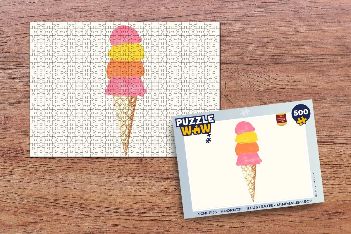 PuzzleWow Schepijs Hoorntje Legpuzzel 500 Stuks - MPN 8721179797967
