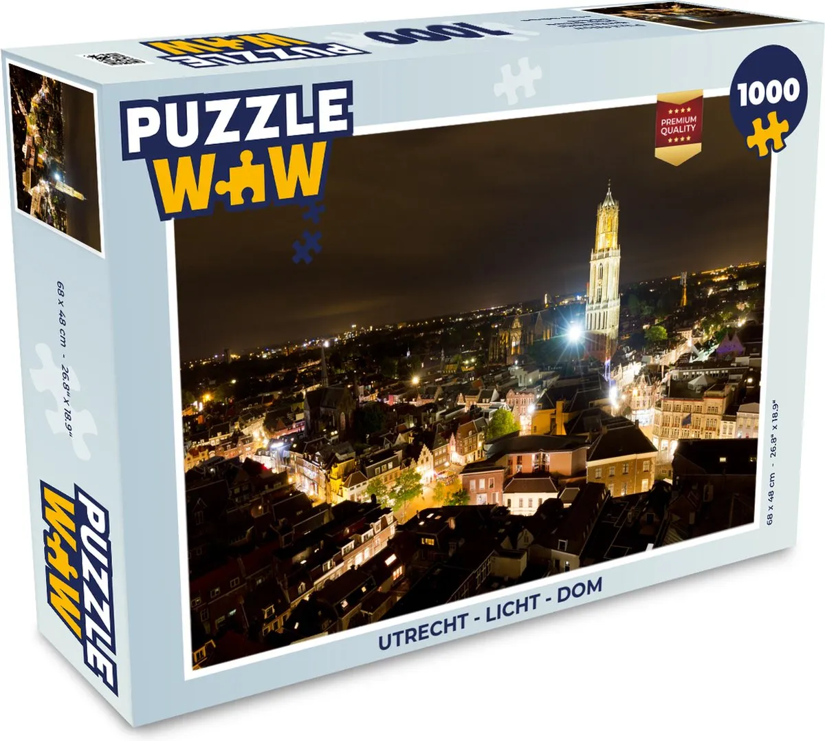 PuzzleWow Utrecht Dom Legpuzzel 1000 Stuks - Multicolor