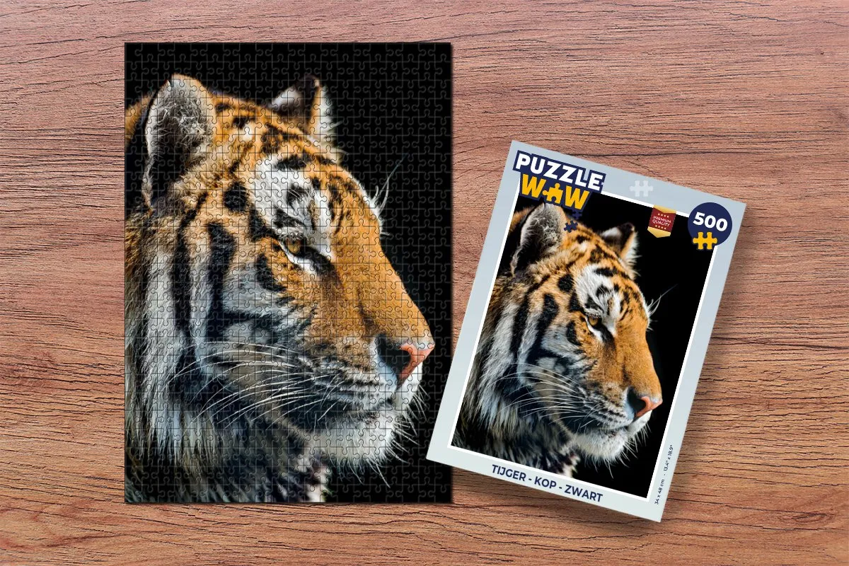 PuzzleWow Tijger Kop Puzzel 500 Stuks - Multicolor