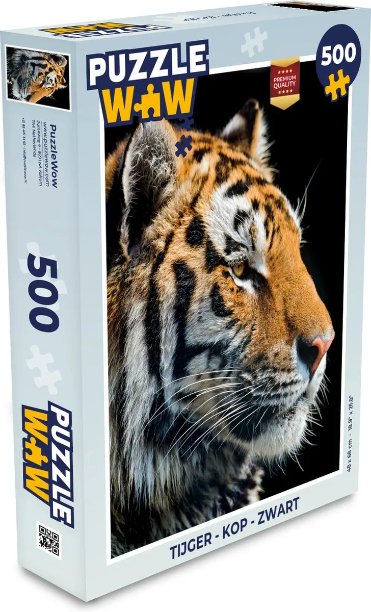 PuzzleWow Tijger Kop Puzzel 500 Stuks