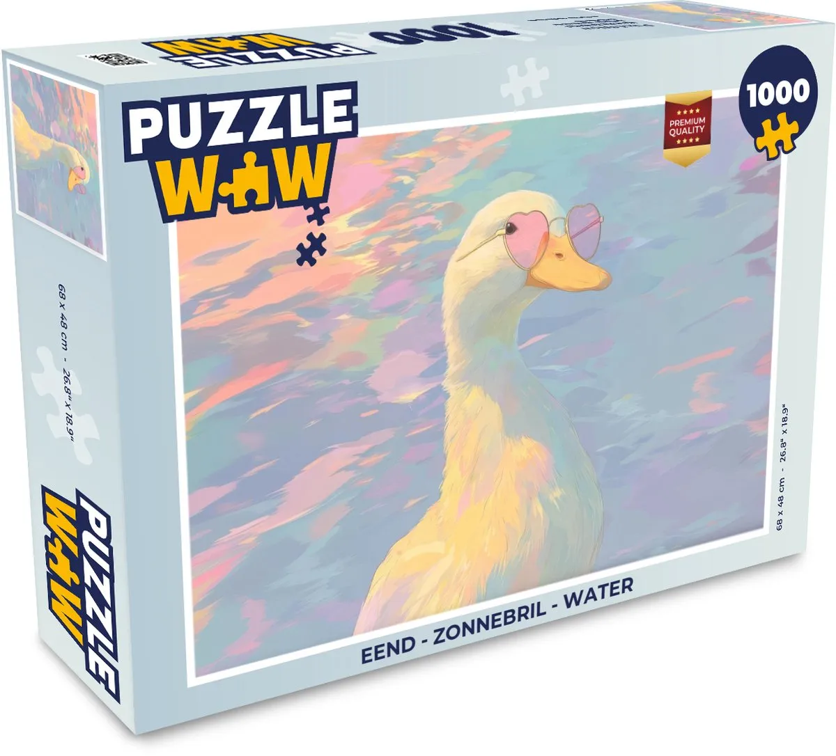 PuzzleWow Eend Zonnebril Legpuzzel 1000 Stuks - MPN 8721406821410