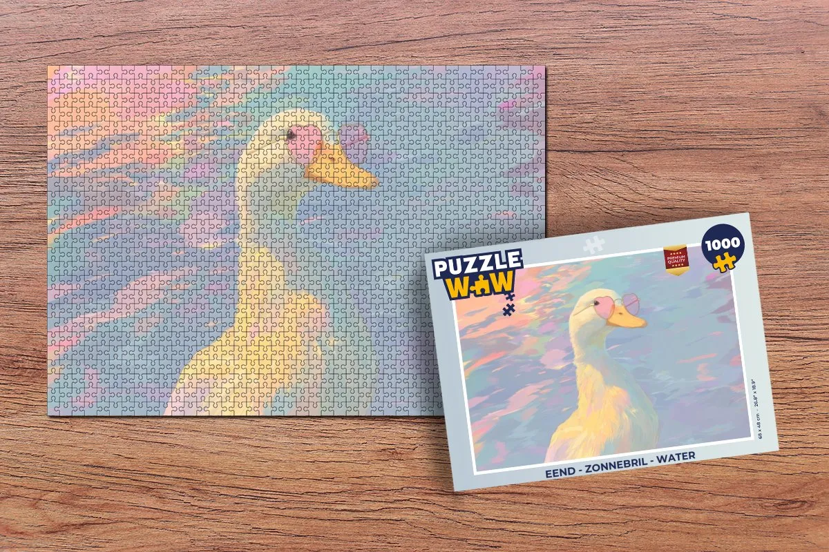 PuzzleWow Eend Zonnebril Legpuzzel 1000 Stuks - MPN 8721406821410