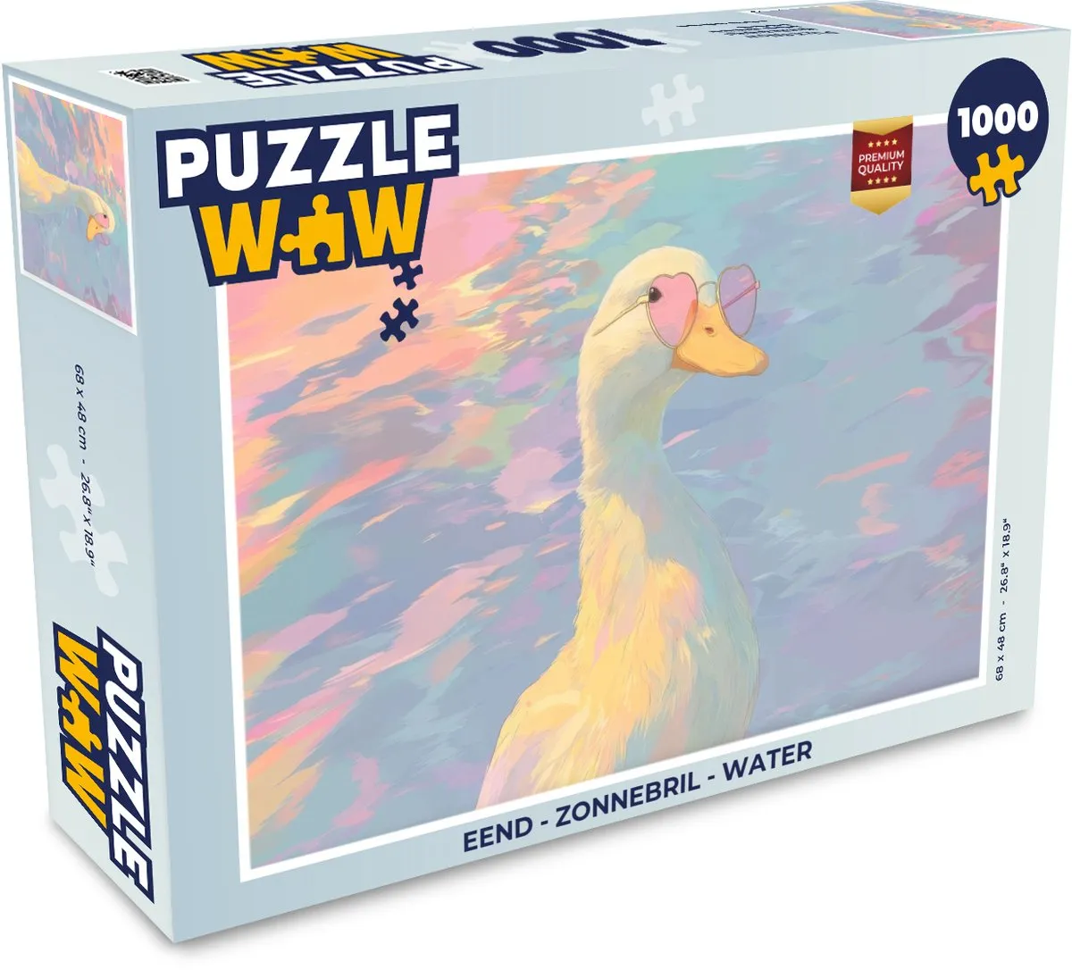 PuzzleWow Eend Zonnebril Legpuzzel 1000 Stuks - MPN 8721406821410