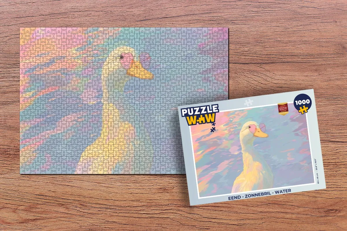 PuzzleWow Eend Zonnebril Legpuzzel 1000 Stuks - MPN 8721406821410