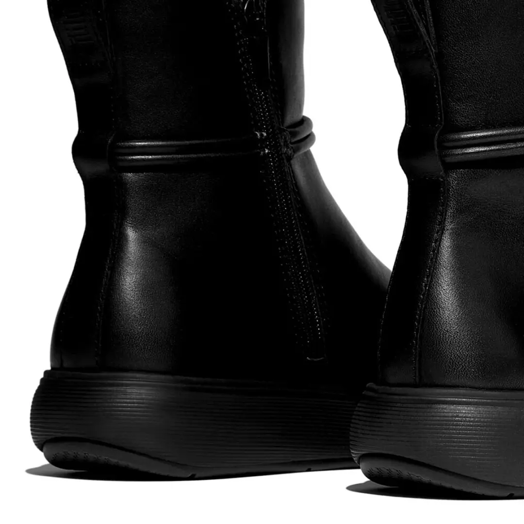 FitFlop IQ-Comff Tassel Leather Short Boots ZWART
