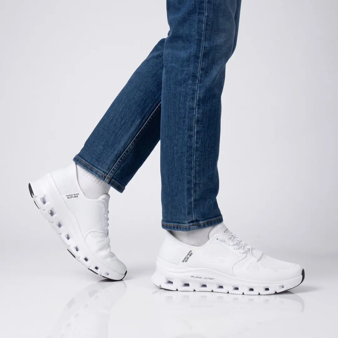 Skechers GLIDE-STEP PRO Heren Instappers 44 - Wit - afbeelding 5 van 6