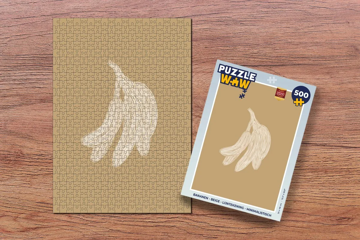 PuzzleWow Bananen Legpuzzel 500 Stuks - Beige