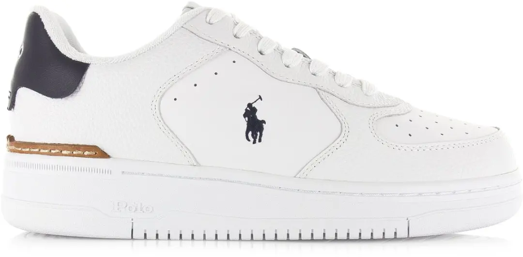 Polo Ralph Lauren Masters Court Low Top Sneakers - Leer - Heren - Wit - Maat 44