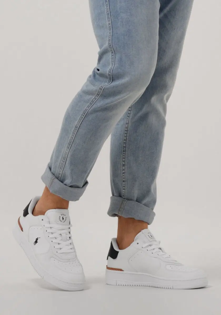 Polo Ralph Lauren Masters Court Low Top Sneakers - Leer - Heren - Wit - Maat 44