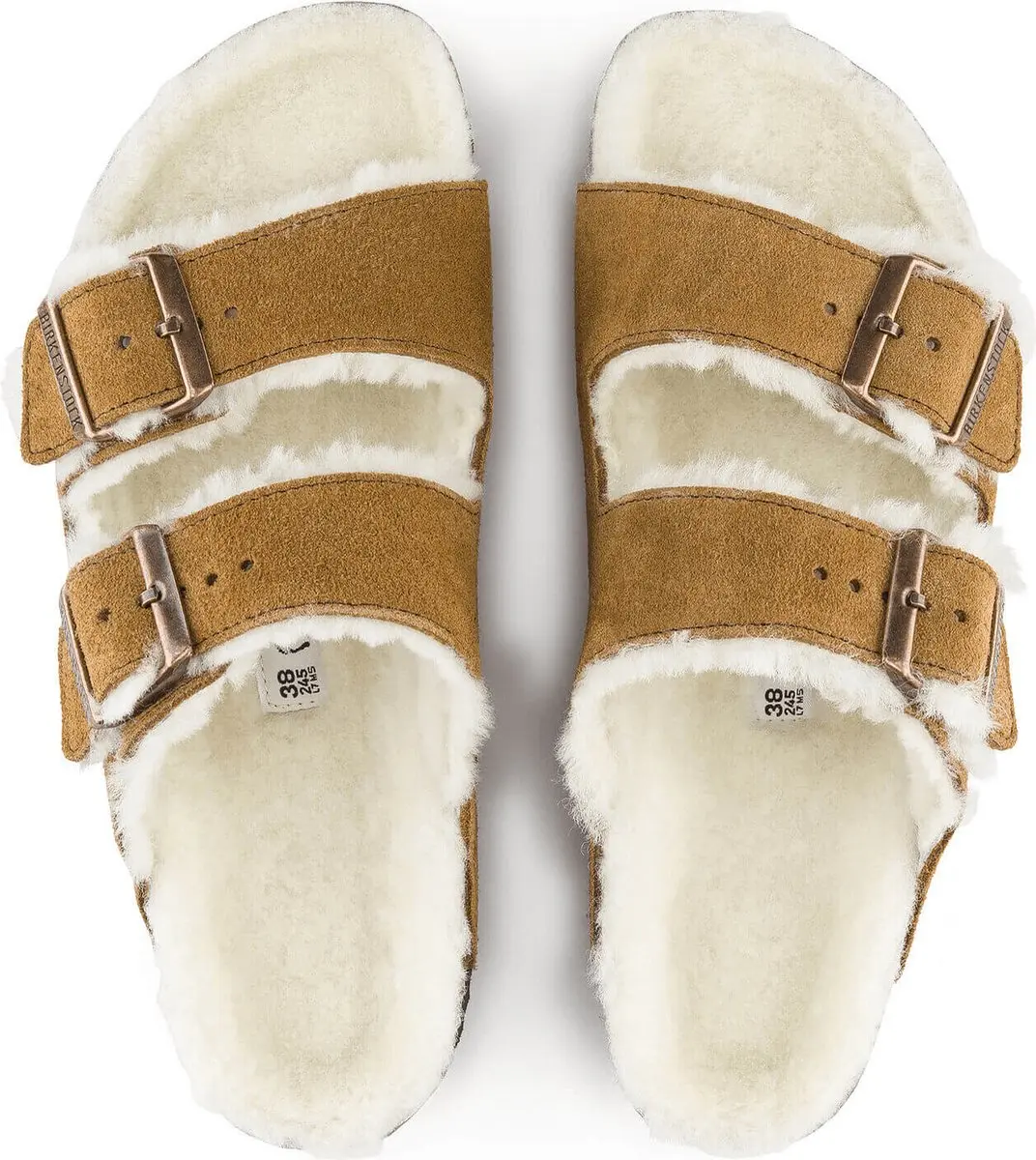 Birkenstock Arizona Shearling Dames Slippers Mink Regular-fit