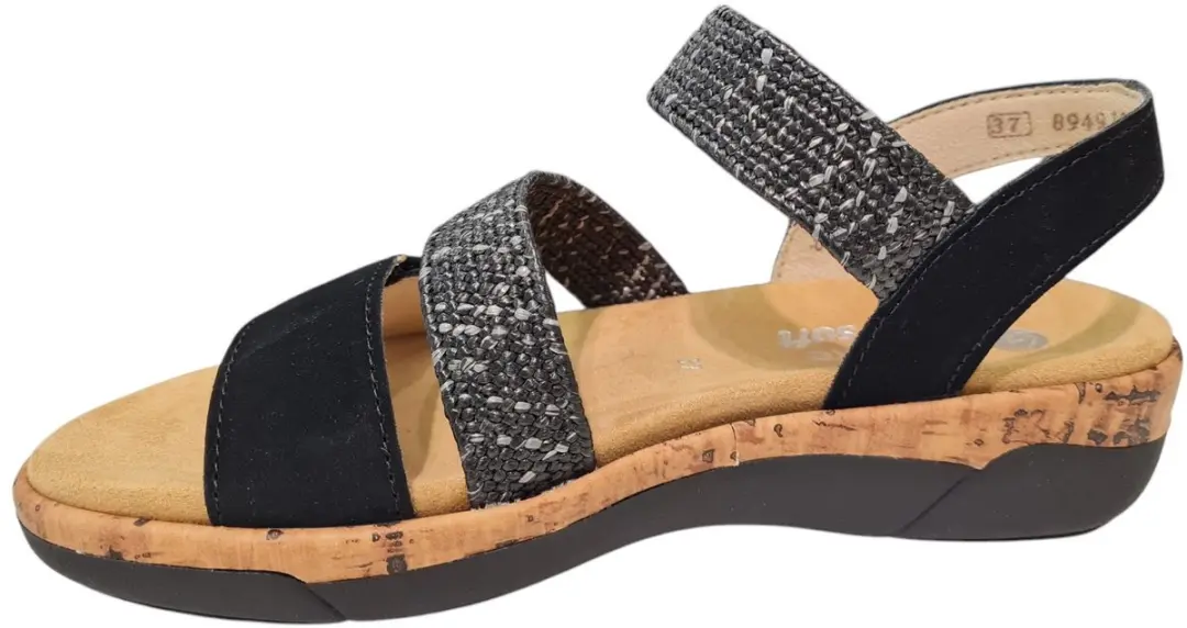 Remonte Nubuck Dames Sandalen 37 - Zwart