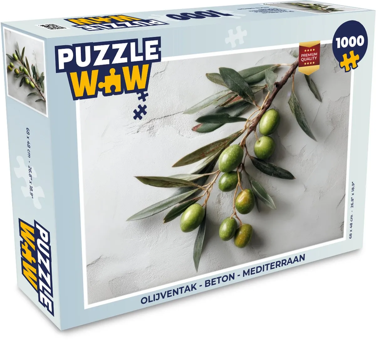 PuzzleWow Olijventak Legpuzzel 1000 Stuks - Mediterraan