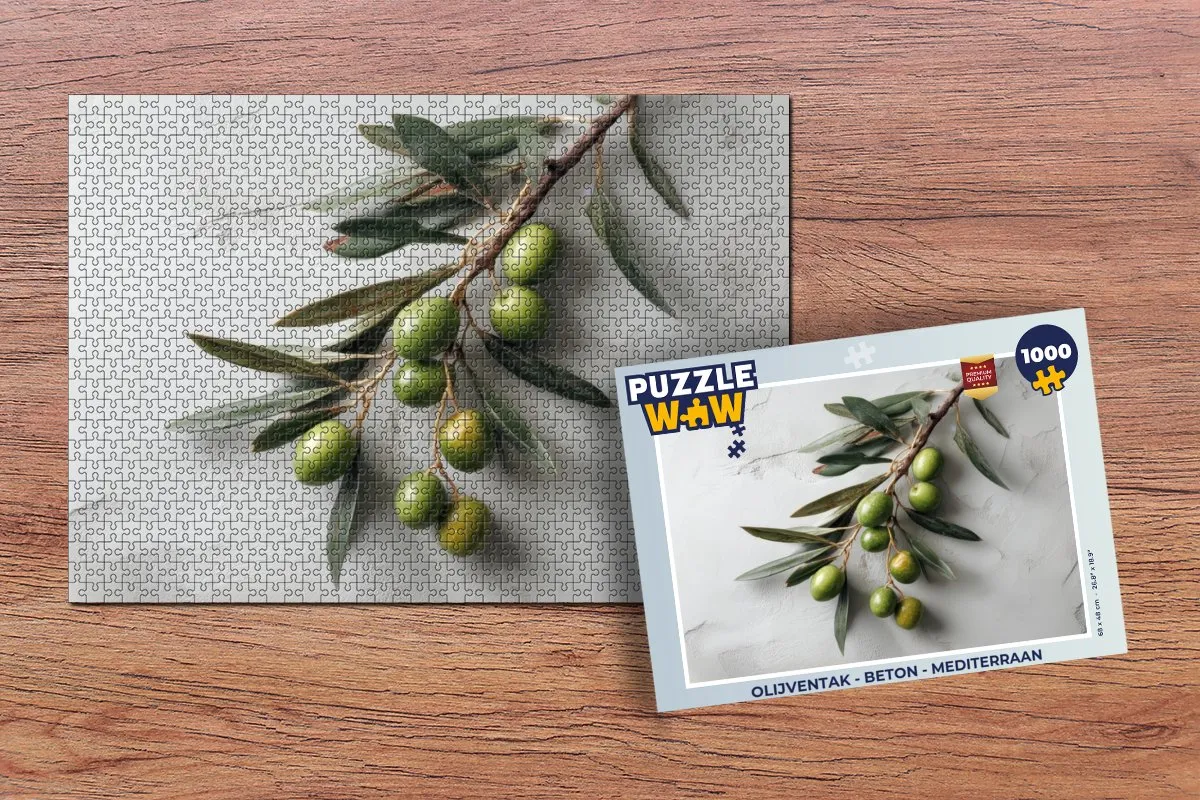 PuzzleWow Olijventak Legpuzzel 1000 Stuks - Mediterraan