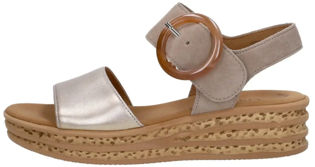 Gabor Dames Sandalen Plat - Beige - 39 - afbeelding 2 van 6