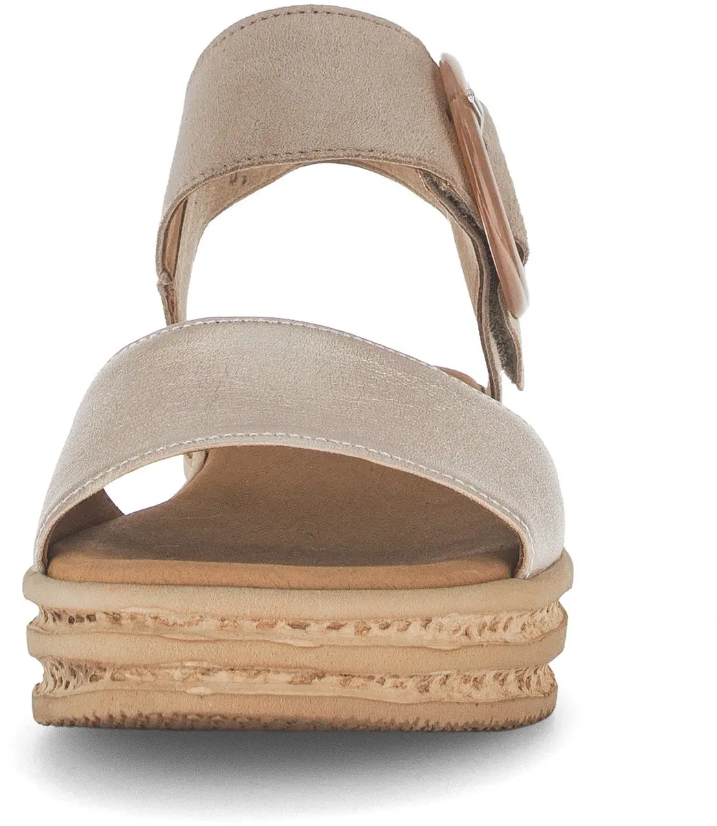 Gabor Dames Sandalen Plat - Beige - 39 - afbeelding 6 van 6