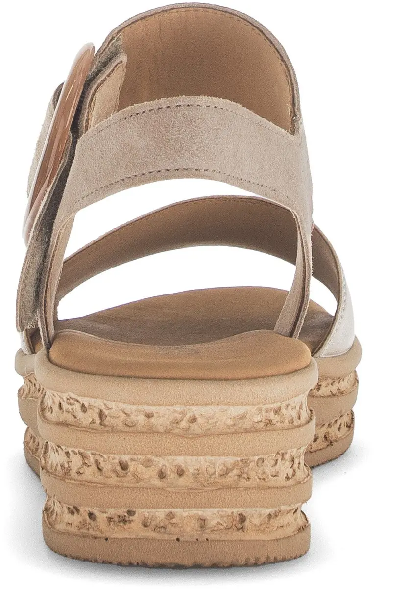 Gabor Dames Sandalen Plat - Beige - 39 - afbeelding 5 van 6