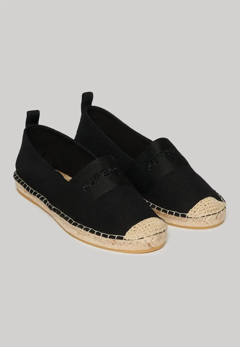 Superdry Canvas Espadrilles Zwart EU 38 Vrouw